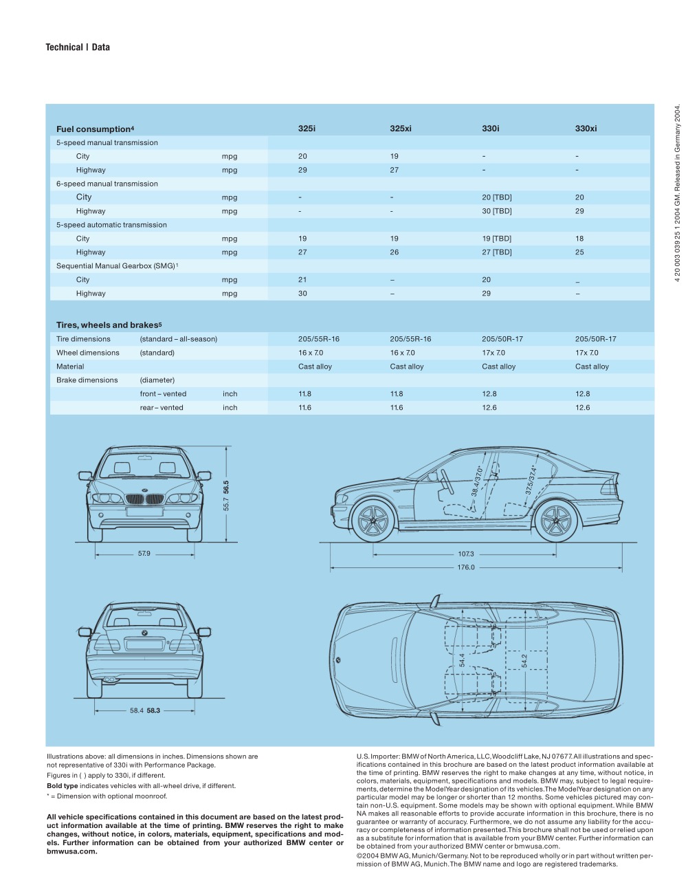 2004 BMW 3 Series Sedan Brochure Page 15